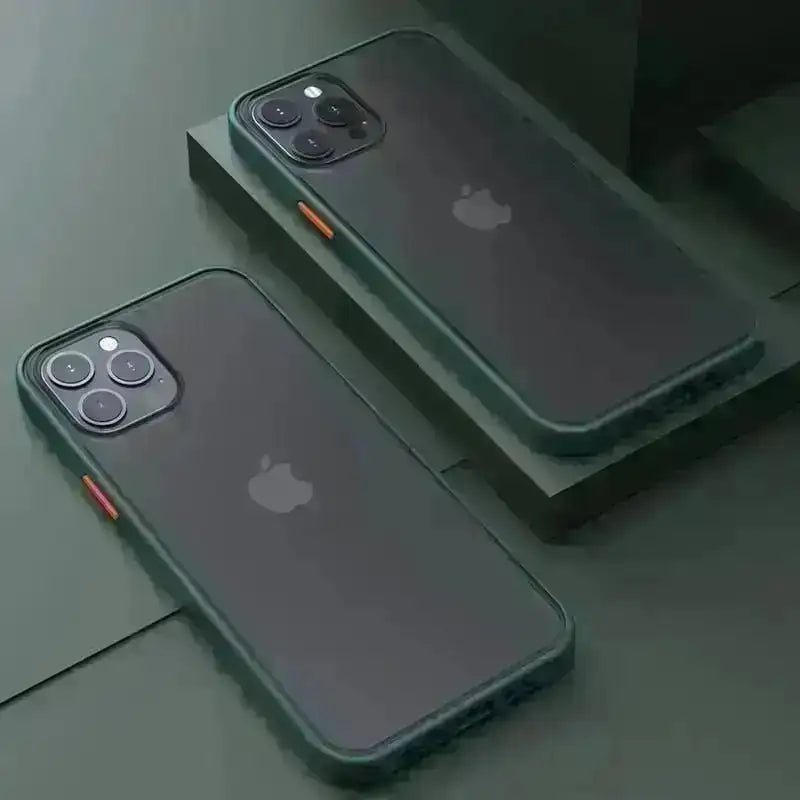 Luxus Matte Transparente Silikon Stoßfest Handyhülle Für iPhone QIXTWO