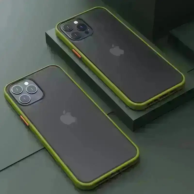 Luxus Matte Transparente Silikon Stoßfest Handyhülle Für iPhone QIXTWO