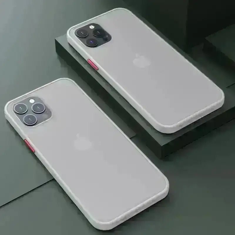 Luxus Matte Transparente Silikon Stoßfest Handyhülle Für iPhone QIXTWO