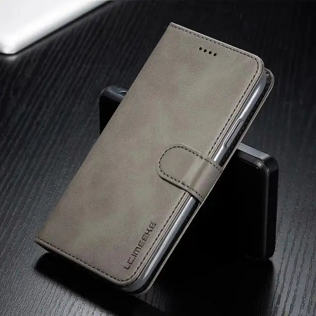 Leder Hülle für iPhone Luxury Flip Cover Smartphonehülle iCovo