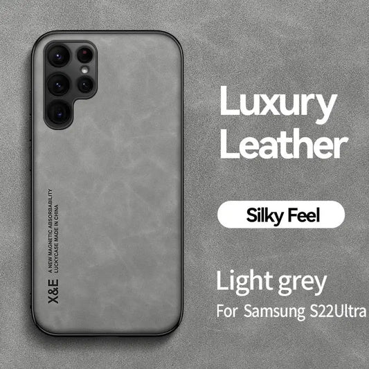 Magnetische Schaffell Ledertasche für Samsung Galaxy S22 Ultra S21 S20 FE Plus Note 20 A51 A71 A13 A73 S23 A54 A52 A53 5G Abdeckung YISHANGOU