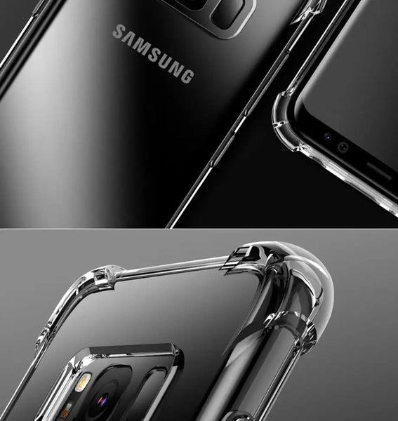 Stoßfeste, transparente Silikonhülle für Samsung Galaxy Smartphonehülle SFHOMIE