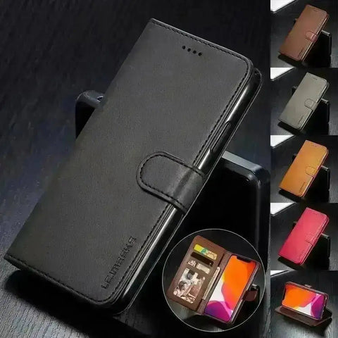Leder Hülle für iPhone Luxury Flip Cover Smartphonehülle iCovo